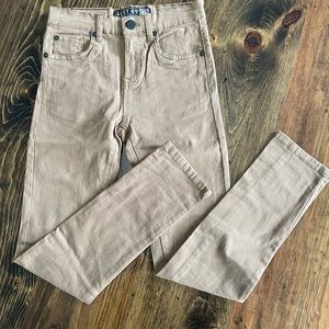 West 49 khaki brown stretch denim.
